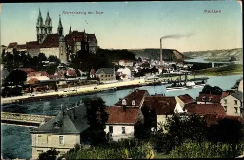 Ak Meißen an der Elbe in Sachsen, Albrechtsburg mit Dom