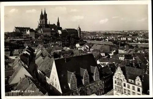 Ak Meißen an der Elbe in Sachsen, Blick auf Stadt und Dom