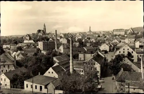 Ak Kamenz in Sachsen, Panorama, Kirchturm