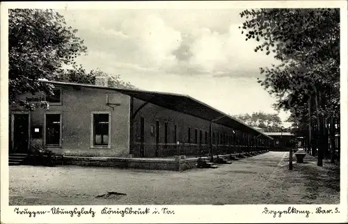 Ak Königsbrück in der Oberlausitz, Truppenübungsplatz, Doppel Kompanie Bar. 5