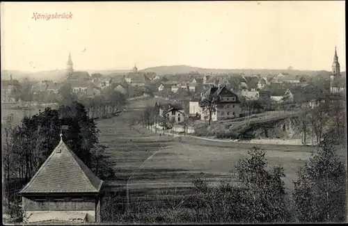 Ak Königsbrück in der Oberlausitz, Panorama, Kirchturm