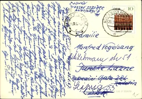 Ak Nossen, Markt, Turm, Turmuhr, Passanten