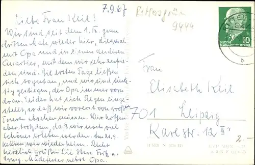 Ak Rittersgrün Breitenbrunn im Erzgebirge, Totalansicht