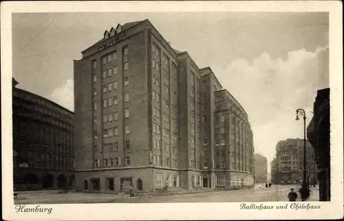 Ak Hamburg Mitte Altstadt, Chilehaus und Ballinhaus