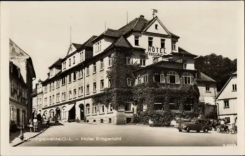 Ak Schirgiswalde in der Oberlausitz Sachsen, Hotel Erbgericht