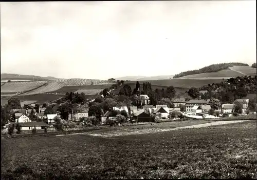 Ak Raschau im Erzgebirge, Teilansicht, Kirche