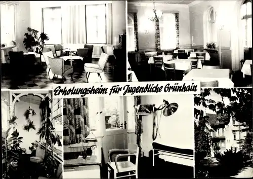 Ak Grünhain im Erzgebirge Sachsen, Erholungsheim für Jugendliche, Innenansichten