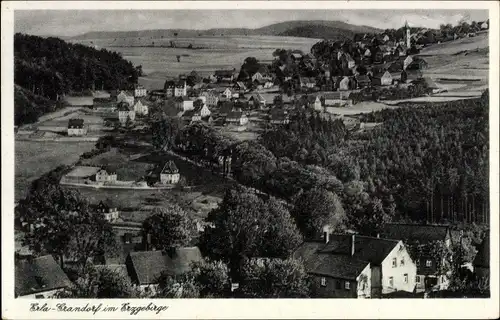 Ak Crandorf Erla Schwarzenberg im Erzgebirge Sachsen, Gesamtansicht, Luftbild
