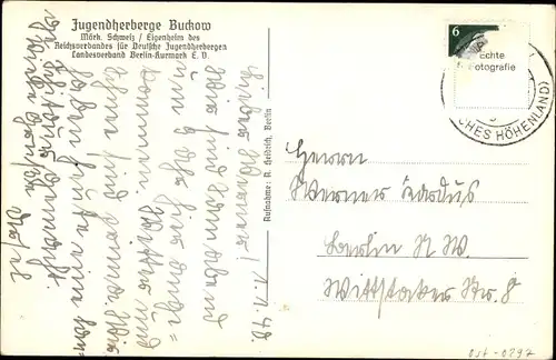 Ak Buckow in der Märkischen Schweiz, Jugendherberge