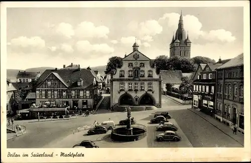 Ak Brilon im Sauerland,  Marktplatz, Autos, Stadtansicht