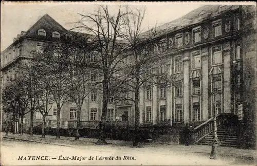 Ak Mainz am Rhein, Mayence, Etat Major de l'Armee du Rhin