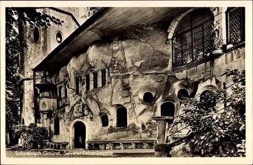 Ak Schwäbisch Gmünd in Württemberg, Salvator-Felsenkapelle
