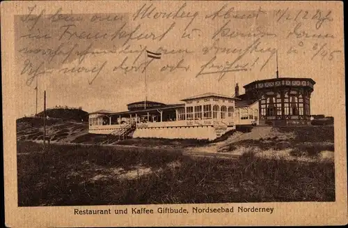 Ak Nordseebad Norderney Ostfriesland, Restaurant und Kaffee Giftbude