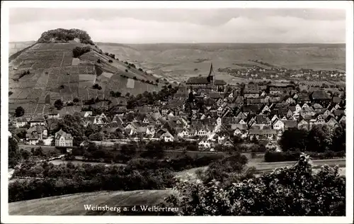 Ak Weinsberg im Kreis Heilbronn, Burg Weibertreu, Panorama, Kirche