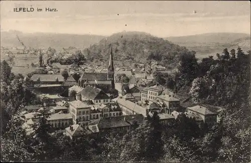 Ak Ilfeld am Harz Thüringen, Panorama, Kirche