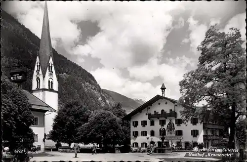 Ak Mayrhofen im Zillertal Tirol, Gasthof Kramerwirt