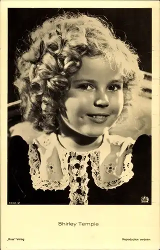 Ak Schauspielerin Shirley Temple, Portrait