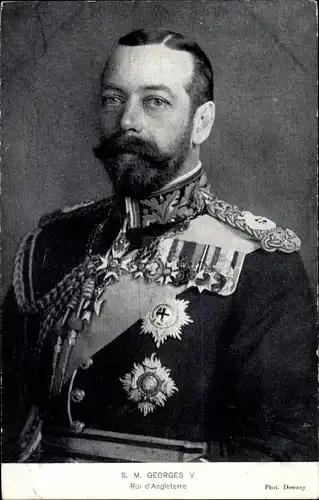 Ak King George V, König von Großbritannien, Portrait, Orden