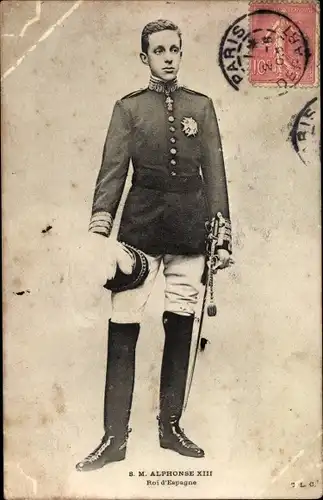 Ak Alfonso XIII, König Alfons 13. von Spanien
