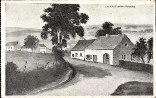 Künstler Ak Souchez Pas de Calais, Le Cabaret Rouge