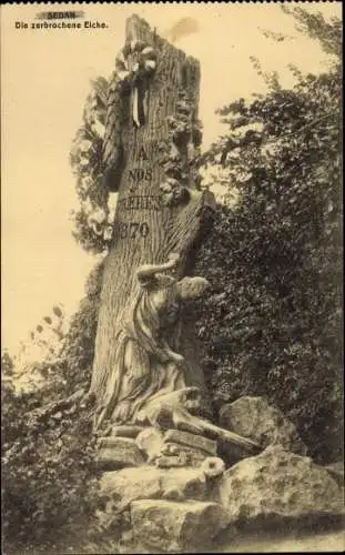 Ak Sedan Ardennes, Die zerbrochene Eiche