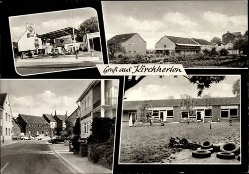 Ak Kirchherten Bedburg an der Erft, Straßenpartie, Aral Tankstelle