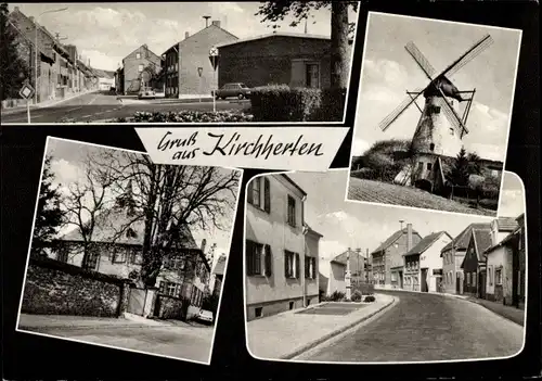 Ak Kirchherten Bedburg Rhein Erft Kreis, Windmühle, Strassenansicht