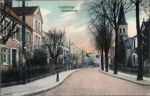 Ak Bad Lippspringe in Westfalen, Detmolderstraße