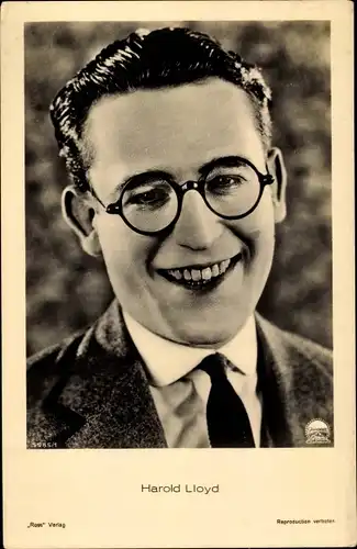 Ak Schauspieler Harold Lloyd, Portrait