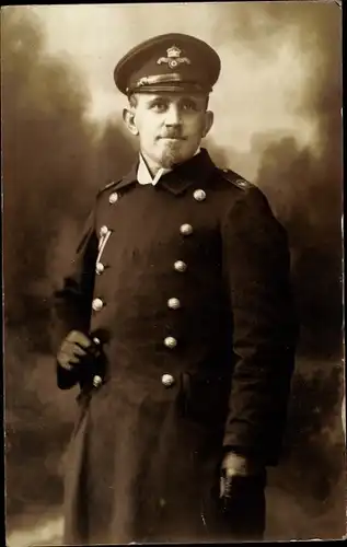 Foto Ak Deutscher Soldat in Uniform, Seemann, Portrait