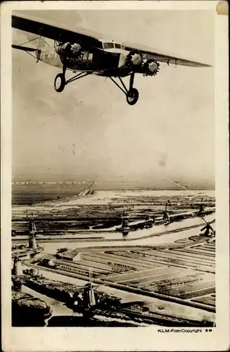 Ak Niederländisches Passagierflugzeug, KLM