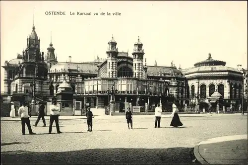 Ak Oostende Ostende Westflandern, Le Kursaal vu de la ville