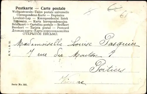 Ak Kind mit Säbel und Hund