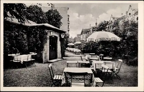 Ak Magdeburg an der Elbe, Freddrichs Gaststätten, Terrasse