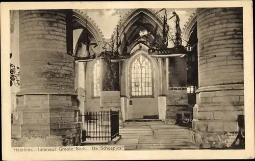 Ak Haarlem Nordholland Niederlande, Interieur Groote Kerk, De Scheepjes