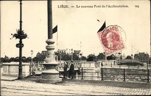 Ak Liège Lüttich Wallonien, Le Nouveau Pont de l'Acclimatation