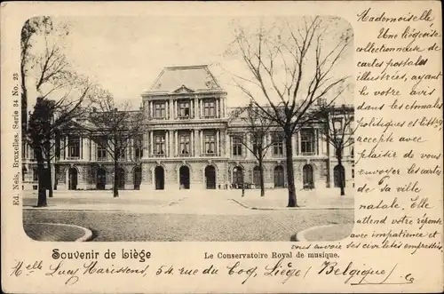 Ak Liège Lüttich Wallonien, Le Conservatoire Royal de Musique