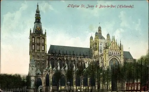 Ak 's Hertogenbosch Nordbrabant Niederlande, Bois le Duc, l'Eglise St. Jean, Cacao Blooker