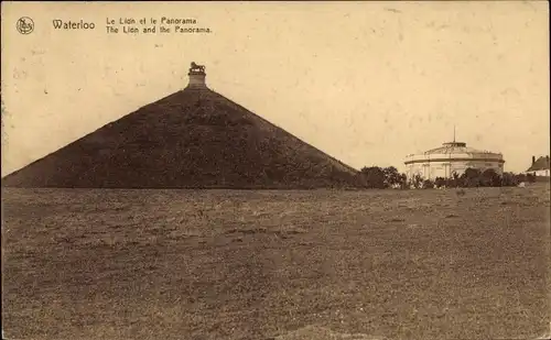 Ak Waterloo Wallonisch Brabant, Le Lion et le Panorama