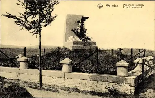 Ak Waterloo Wallonisch Brabant, Monument francais