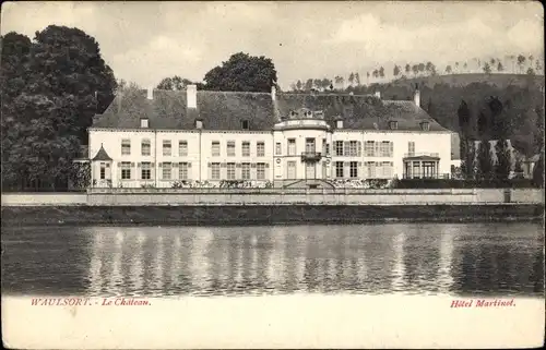 Ak Waulsort Hastière Wallonien Namur, Le Chateau, Hotel Martinot