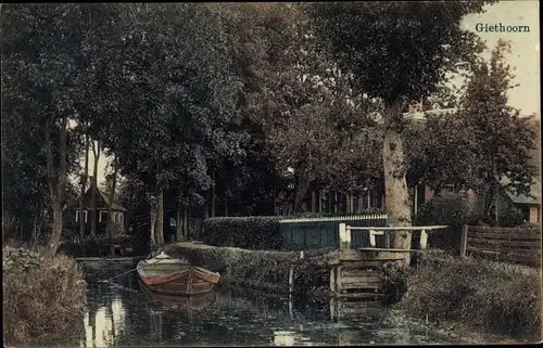 Ak Giethoorn Overijssel Niederlande, Teilansicht