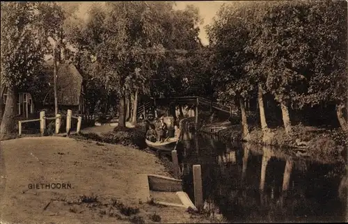 Ak Giethoorn Overijssel Niederlande, Bondshotel Holl. Venetie