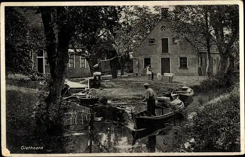 Ak Giethoorn Overijssel Niederlande, Café-Restaurant Centrum