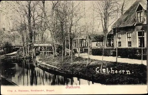 Ak Giethoorn Overijssel Niederlande, Hollandsch Venetie