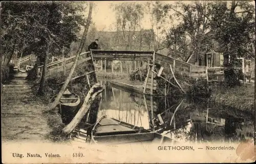 Ak Giethoorn Overijssel Niederlande, Noordeinde