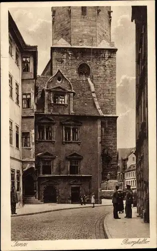 Ak Jena in Thüringen, Straßenpartie am Burgkeller