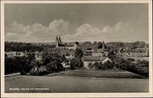 Ak Rochlitz Sachsen, Schloss mit Petrikirche
