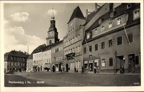 Ak Frankenberg an der Zschopau, Partie am Markt, Löwen Apotheke