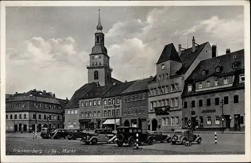 Ak Frankenberg an der Zschopau, Markt